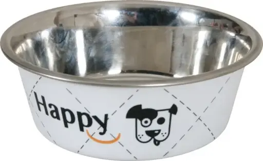 [SVT-0515] Happy Stainless Steel Dog Bowls White, 2.65 L السلطانيات 