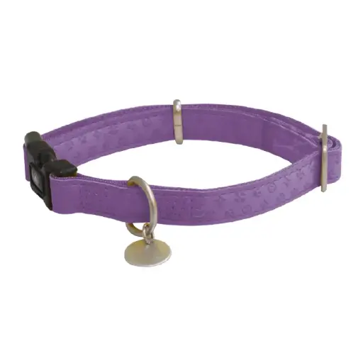 [SVT-0610] Mylord Leatherette Adjustable Dog Collar 26-40 x 1.5 cm, Purple 