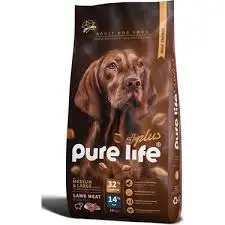 [PUR-0055] PURELIFE ADULT DOG 32/14 Lamb meat 15KGطعام كلاب لحم الضأن