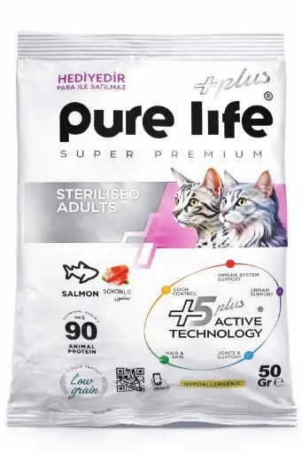 [PUR-3013] PURELIFE ADT STERILIZED CAT 32/14 SALMON 50Gسلمون    
