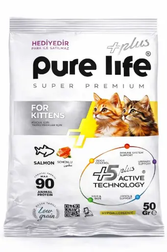 [PUR-3006] PURELIFE KITTEN CAT 38/18 SALMON 50Gسلمون     